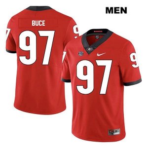 Men's Georgia Bulldogs NCAA #97 Brooks Buce Nike Stitched Red Legend Authentic College Football Jersey IBR6654BI